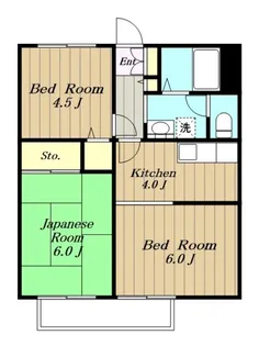 ビラージュ矢部【4階】の間取り
