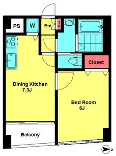 高円寺マンション【6階】の間取り