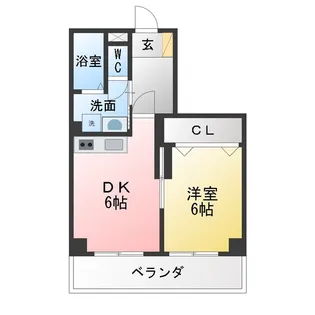 ヤマフクビル【4階】の間取り
