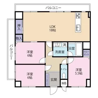 トーカンマンション泉町【4階】の間取り