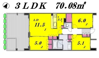 シェフルール中村橋【1階】の間取り