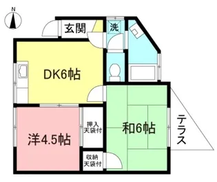原島ハイツA【1階】の間取り