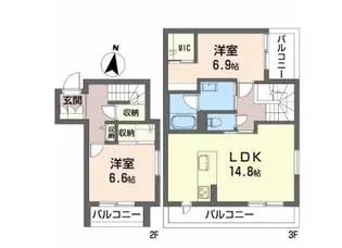 シャーメゾン谷山駅前【3階】の間取り