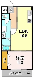 阪東ハイツ【3階】の間取り