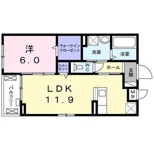 マリオ高松北【3階】の間取り