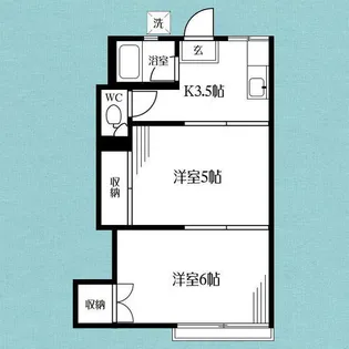 湘南ハイツ【2階】の間取り