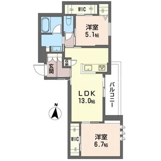 オスマンサス【3階】の間取り