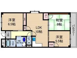 サクセスハイツ西尾【2階】の間取り
