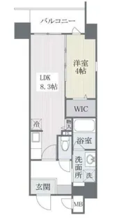 モダンパラッツォ博多sur【6階】の間取り