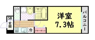 エスリード難波WEST【7階】の間取り