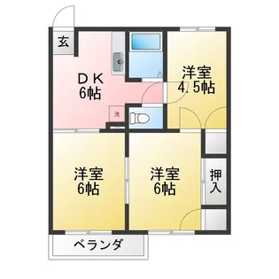 矢作コーポ【2階】の間取り