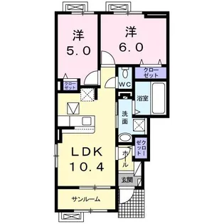 マーベラス野田II【1階】の間取り