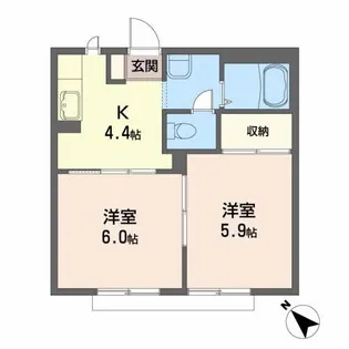 イーストコート【1階】の間取り