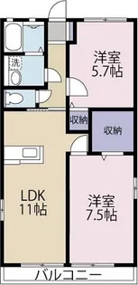 レスポワールC【2階】の間取り