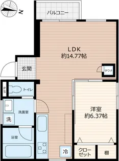 SCENE.Meguro Sauna Residence【1階】の間取り