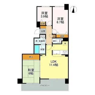 サムティレジデンス南8条【3階】の間取り