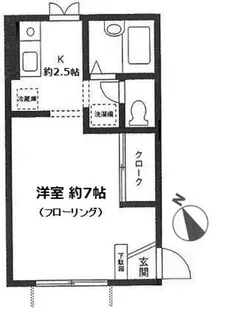 銀ハイツ【2階】の間取り
