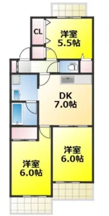 サンキャッスル2【2階】の間取り