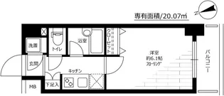 パレステュディオDimt大森【6階】の間取り