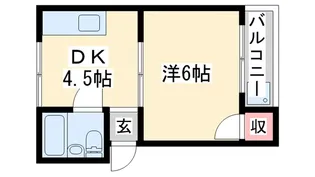 サンハイツ上滝野 D棟【1階】の間取り