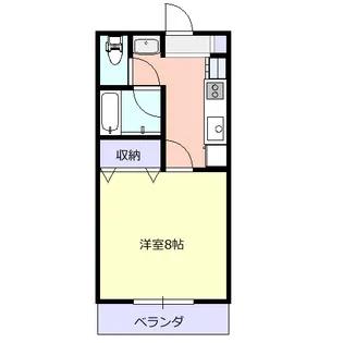 ハイツアメニティ城南【1階】の間取り