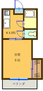 ウイング鎌田【2階】の間取り