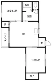 フジワラマンション【4階】の間取り