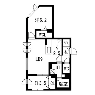 Blanc Jemis N25【5階】の間取り