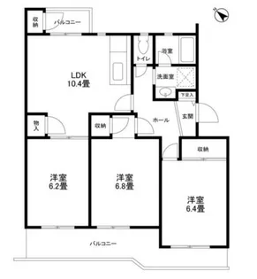 アドリーム新百合ヶ丘【4階】の間取り