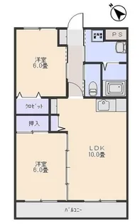 サントリーニマンション【2階】の間取り