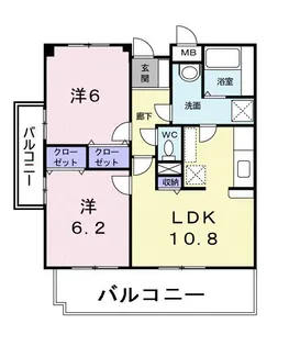 フリーデB【1階】の間取り