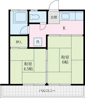 第六コーポ【2階】の間取り