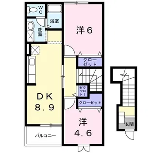 チェリーブロッサムC【2階】の間取り