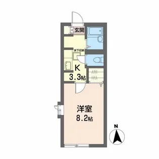 フォンティーヌ【1階】の間取り