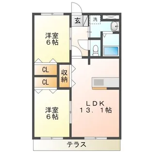 シャングリラIII【1階】の間取り