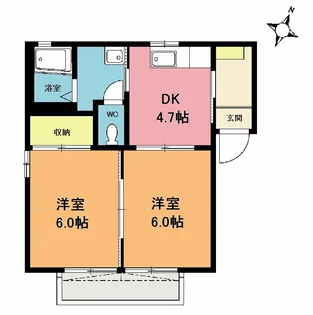 スカイガーデン【2階】の間取り