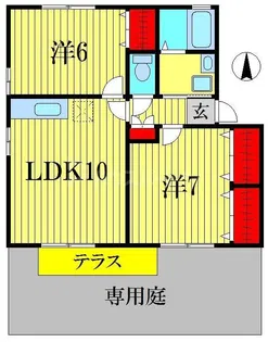 コーポ栄III【1階】の間取り