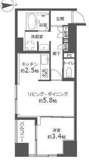 レガスタ浅草【10階】の間取り