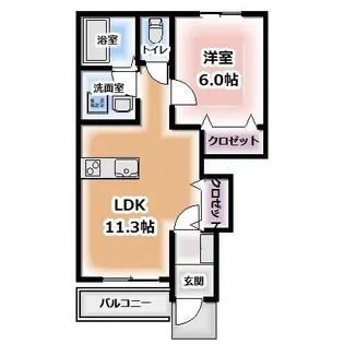 コナモーレ【1階】の間取り