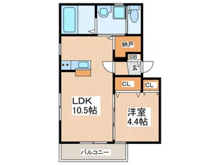 カーサフェリーチェ【1階】の間取り