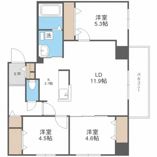 UranosS11(ウラノスS11)【5階】の間取り