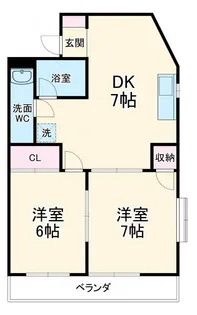 コーポハマ氷川【1階】の間取り