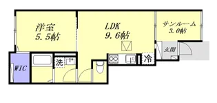 メゾンドグリシーヌ【1階】の間取り