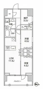 シーズンフラッツ押上フィオーレ【2階】の間取り