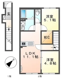 レミエ上平良【2階】の間取り