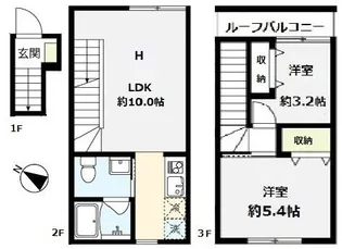 La-Fina Wakabayashi【3階】の間取り