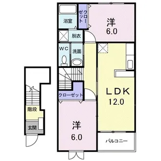 フローラル ヒル【2階】の間取り