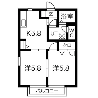 ジュネス・グリーン【1階】の間取り
