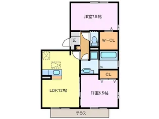 モンテマノワール【1階】の間取り