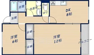 メゾン佐保A【1階】の間取り